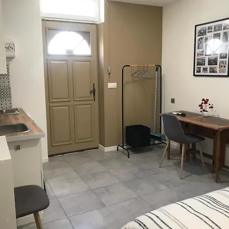 招待所 Studette De 17m2 Avec Parking Prive Gratuit Climatisation Et Petite Cuisine